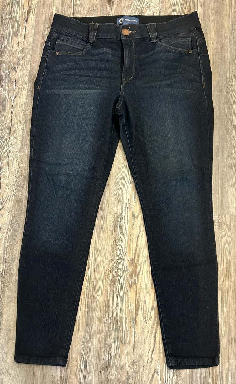 Democracy Ab Solution Skinny Jeans Dark Wash Size 12p